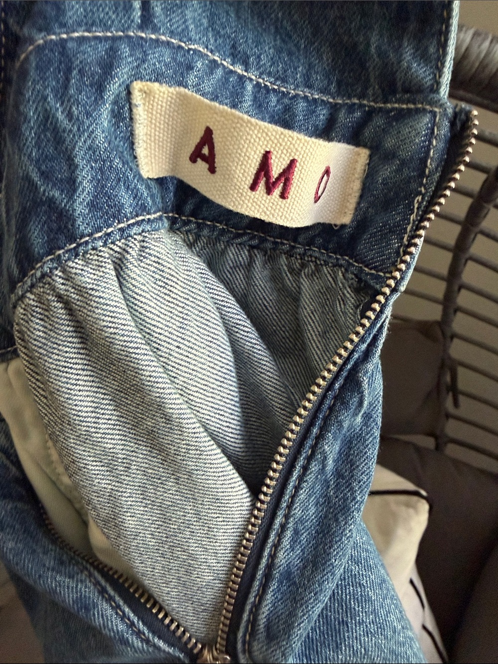 AMO Denim Apron Dress in Thrive S - Picture 10 of 10